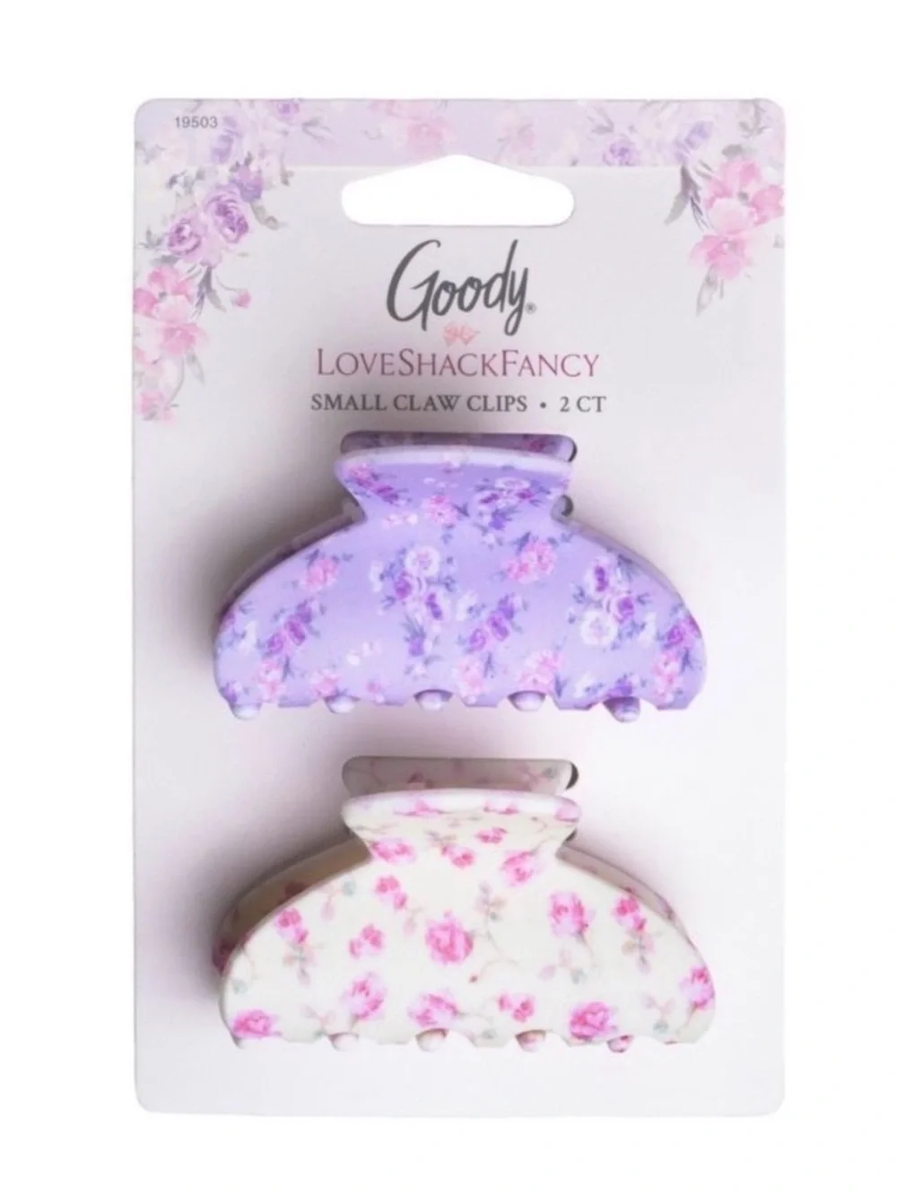 LoveShackFancy x Goody Small Claw Clip - 2ct - Happy Thoughts And Ribbon Rosa